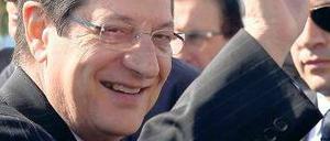 Europas Wunschkandidat. Nikos Anastasiadis muss jetzt schnell mit der EU über das Rettungspaket für den Inselstaat verhandeln. Foto: Yiannis Kourtoglou/AFP