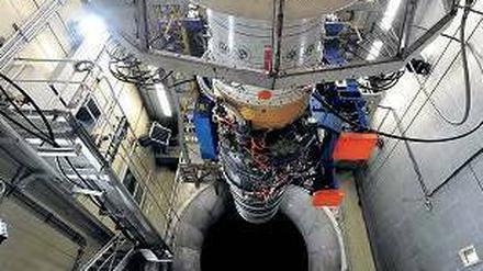 Triebwerk auf dem Prüfstand. In Dahlewitz wird eine neue Teststelle gebaut. Foto: dpa