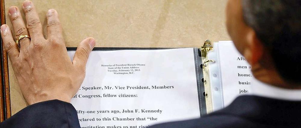 Viel vor: US-Präsident Barack Obama während seiner Rede. 