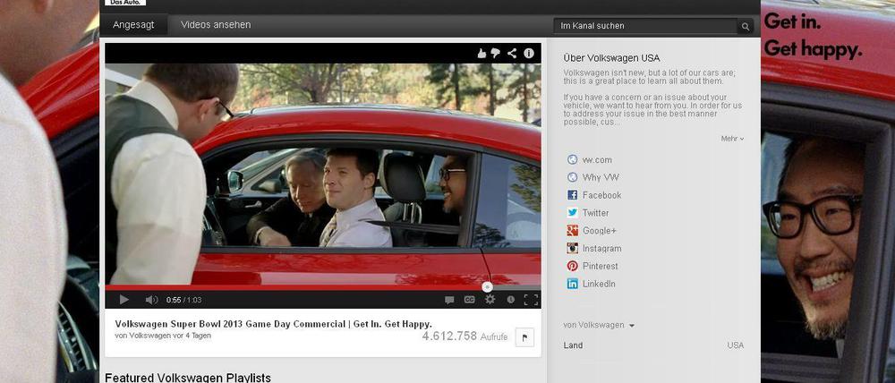 Der Volkswagen-Clip zum Super Bowl 2013 steht in der Kritik.