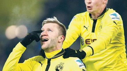 Mit Auge. Jakub Blaszczykowski (l.) erzielte zwei Treffer gegen Nürnberg. Foto: dpa