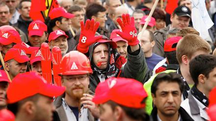 Sind die mageren Jahre für die Arbeitnehmer vorbei? Die IG Metall fordert 6,5 Prozent mehr Lohn. 
