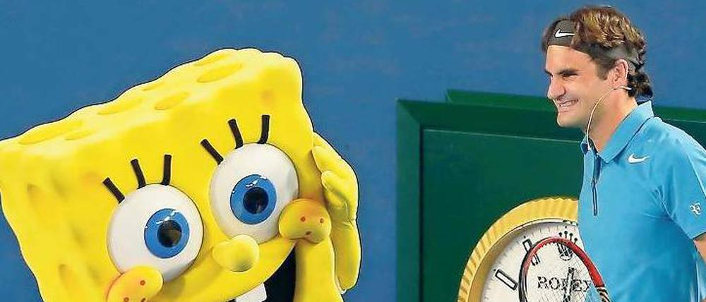 Trainingsfreude. Der Schweizer hat vor den Australian Open diesmal kein Vorbereitungsturnier gespielt. 