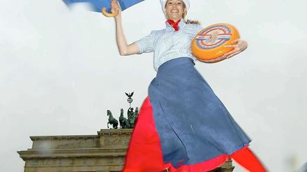 Bald gibt es wieder Käse satt. Ab 18. Januar lockt die Grüne Woche wieder Besucher aus aller Welt an. Dieses Werbefoto entstand im Vorjahr - bei ähnlichem Wetter.