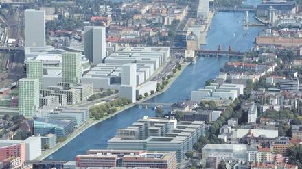 Hoch und eng sollte das Viertel um die Anschutz-Arena nach den alten Plänen werden. Nun kommt einiges mehrere Nummern kleiner.