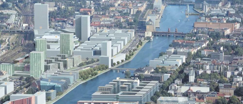 Hoch und eng sollte das Viertel um die Anschutz-Arena nach den alten Plänen werden. Nun kommt einiges mehrere Nummern kleiner.