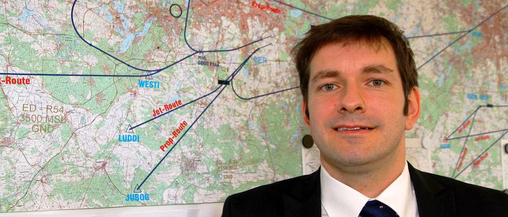 Patrick Strogies ist Lärmschutzbeauftragter am Flughafen Schönefeld.