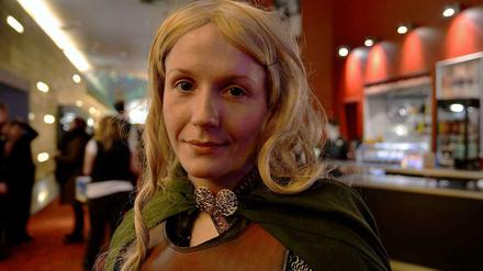 Evelyn Lohse kurz vor Filmbeginn im Cinestar. 