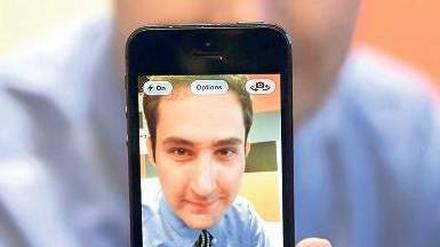 Unbekümmert. Instagram-Chef Kevin Systrom zeigt sein Foto. 