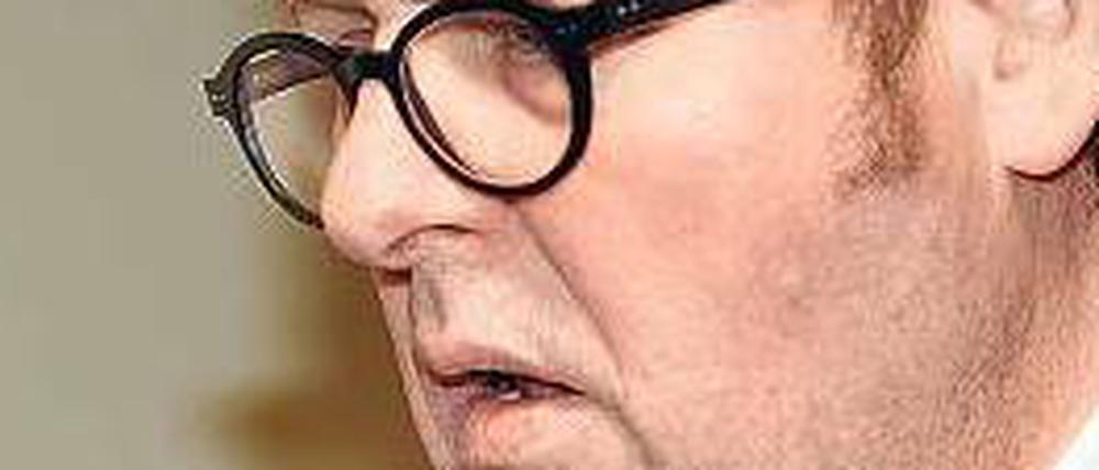 Ottfried Fischer, von Krankheit schwer gezeichnet.