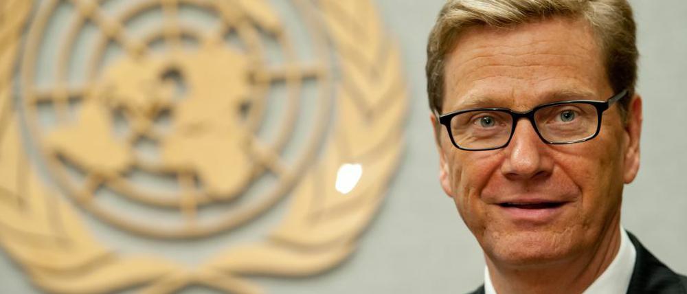 Außenminister Westerwelle (FDP) sieht Zweifel, ob eine Aufwertung der Palästinenser in der Uno dem Friedensprozess dienlich wäre.