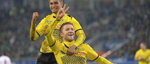 Jakub Błaszczykowski (u.) erzielte zwei Tore selbst und legte einen weiteren Treffer auf. Auch der eingewechselte Moritz Leitner (o.) trug sich mit einer Vorlage in die Scorerliste ein.