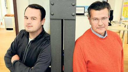Netzwerk trifft Banker: Die Bergfürst-Gründer Dennis Bemmann (li.) und Guido Sandler.