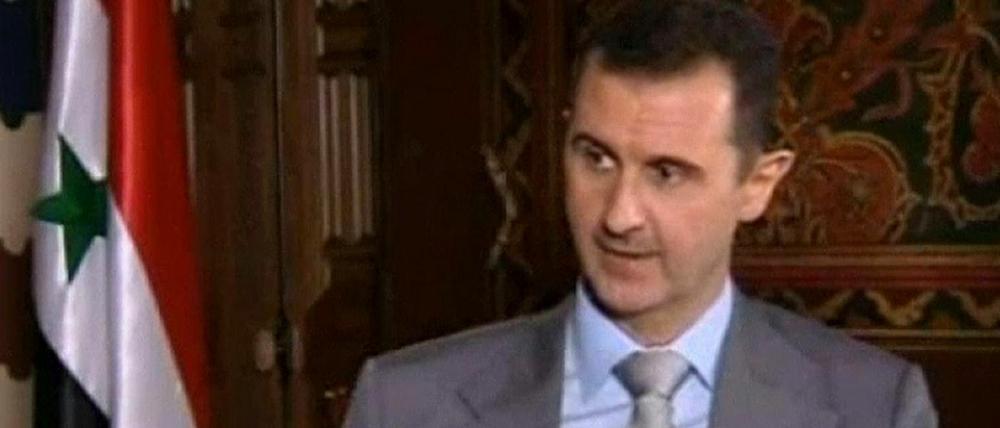 Syriens Präsident Baschar al-Assad lehnt es ab, ins Exil zu gehen.