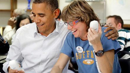 "Hallo, Herr Präsident?" Im Wahlkampf greifen Demokraten und auch Republikaner schonmal zum Telefon.