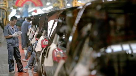 Chinas Konjunktur leidet unter der sinkenden Nachfrage nach Produkten "Made in China" in Europa.