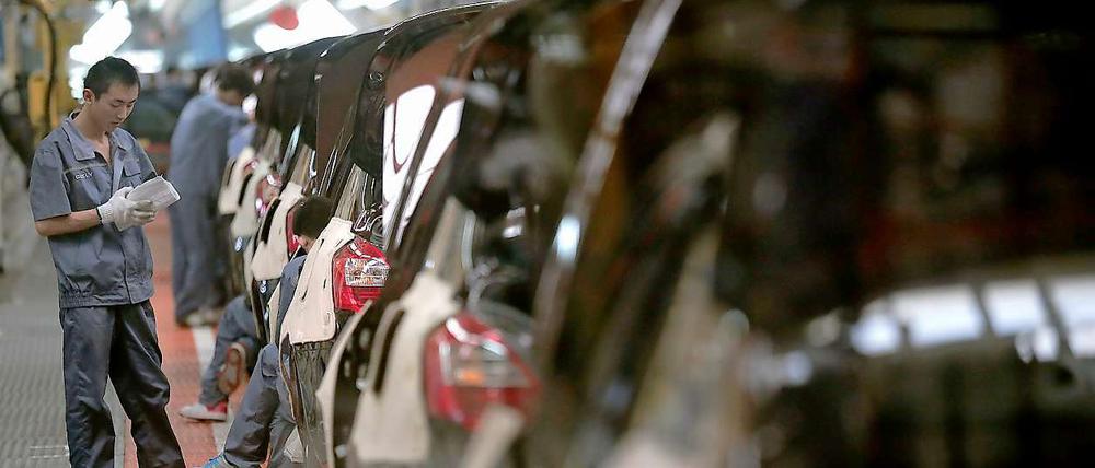 Chinas Konjunktur leidet unter der sinkenden Nachfrage nach Produkten "Made in China" in Europa.