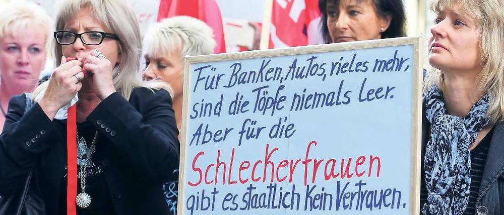 Kampf um die Zukunft: Doch die Demonstrationen für eine staatlich finanzierte Auffanggesellschaft blieben ohne Erfolg. 