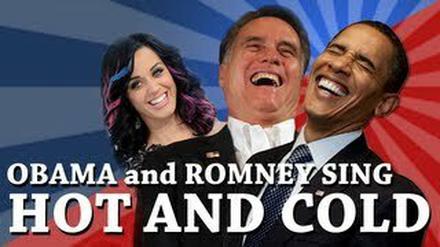Obama und Romney singen "Hot and Cold".