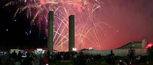 Pyronale-Feuerwerk am Olympiastadion. Sechs Menschen wurden leicht verletzt.