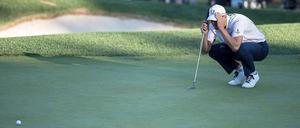 Das 18. Loch. Martin Kaymer bei seinem entscheidenden Schlag.