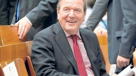 Zurück im Hörsaal. Alt-Kanzler Schröder spricht in der Uni Göttingen. 