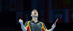 Boll gemacht. Timo Boll bejubelt den siegbringenden Punkt gegen Hongkong.