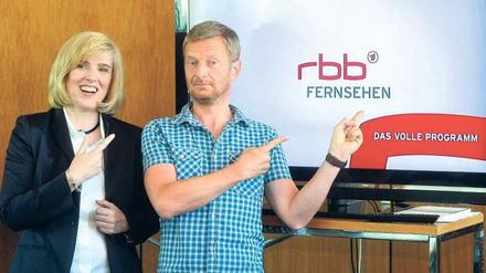 „Das volle Programm“. Programmchefin Claudia Nothelle und „Wandervogel“ Michael Kessler haben ein Ziel. Foto: RBB