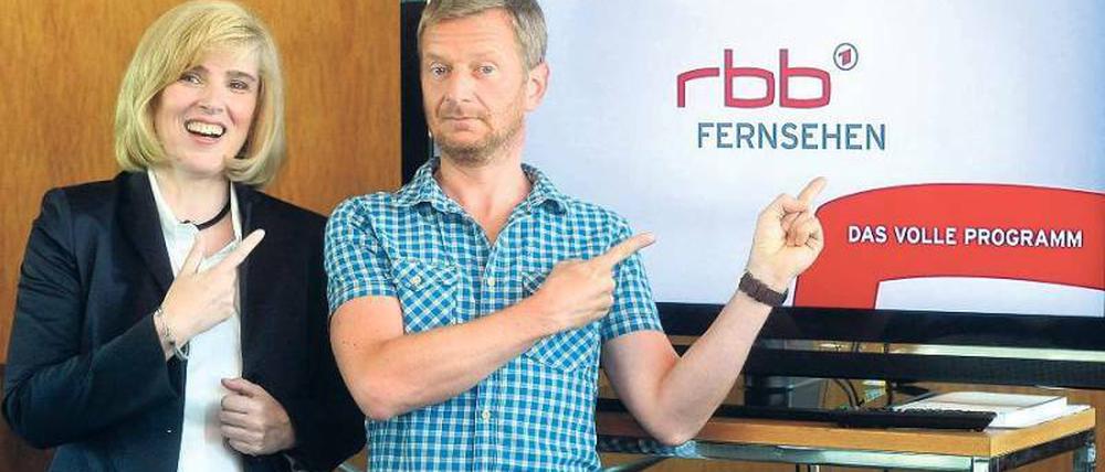 „Das volle Programm“. Programmchefin Claudia Nothelle und „Wandervogel“ Michael Kessler haben ein Ziel. Foto: RBB