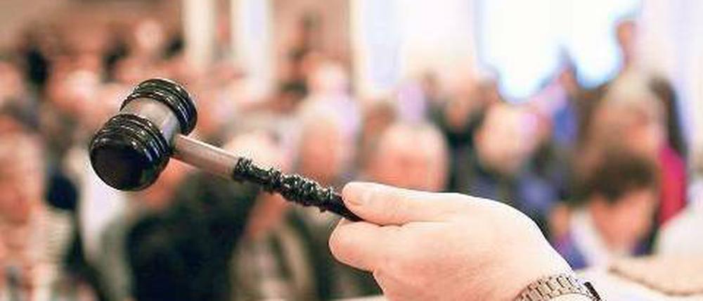 Unterm Hammer. 31,7 Milliarden Euro Umsatz im Jahr machen die Versteigerer hierzulande. Foto: dapd