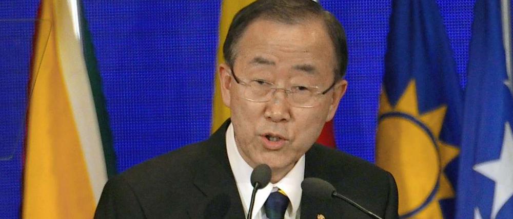 UN-Generalsekretär Ban Ki Moon beim Nachhaltigkeitsgipfel in Rio