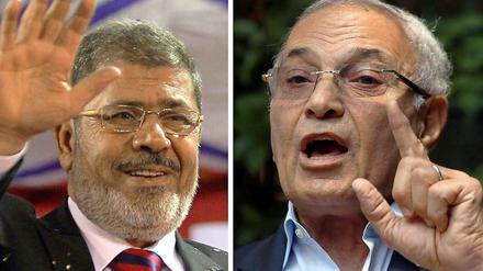 Wer wird Ägyptens neuer Präsident? Die Kandidaten der Islamist Mohammed Mursi und der frühere Mubarak-Minister Ahmed Schafik treten zur Stichwahl an. 