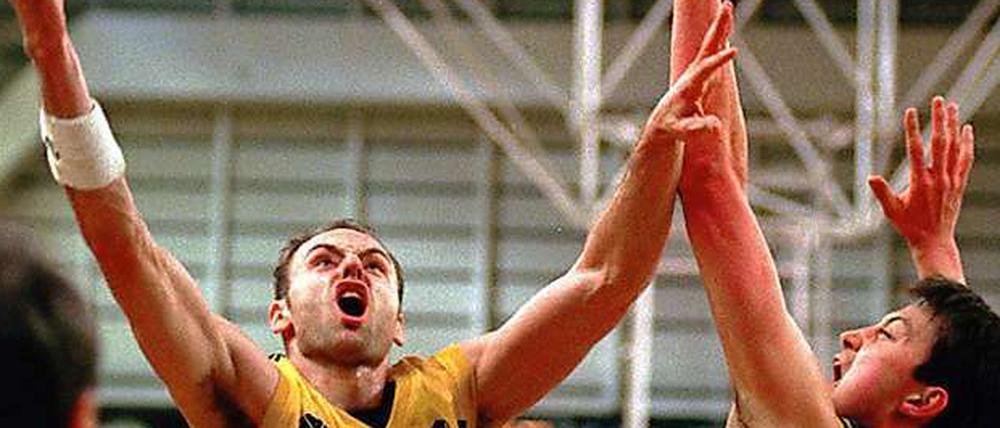Sasa Obradovic als Spieler. Hier noch in Alba alter Heimat, der Charlottenburger Sömmeringhalle.