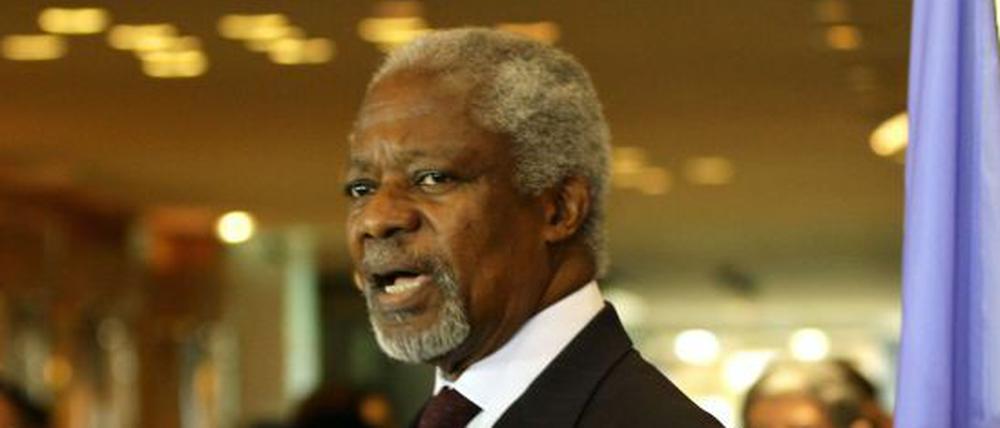 Seine Appelle bleiben ungehört: Syrien-Sonderbeauftragte Kofi Annan in Damaskus.