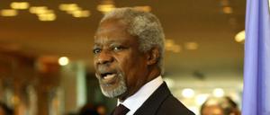 Seine Appelle bleiben ungehört: Syrien-Sonderbeauftragte Kofi Annan in Damaskus.