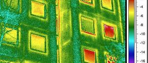 Grün ist gut, rot ist schlecht: Viele Gebäude in Deutschland sind schlecht gedämmt.