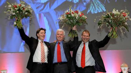 Die neue Kölner Führung: Toni Schumacher, Werner Spinner und Markus Ritterbach