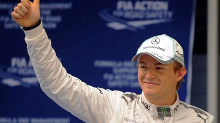 Freut sich über die Pole Position: Nico Rosberg.