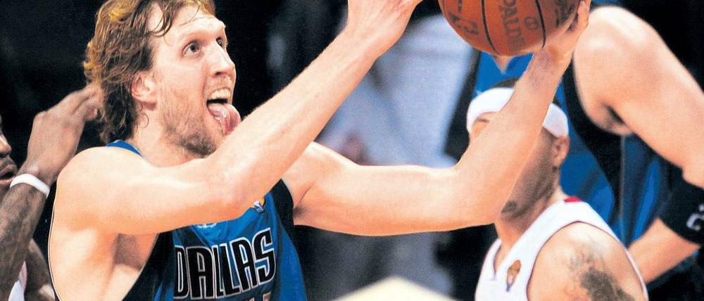 Basketball-Fieber. 21 Millionen TV-Zuschauer sahen in den USA den Sieg der Dallas Mavericks bei den Miami Heat. Bei ARD oder ZDF schaute man in die Röhre. Foto: AFP