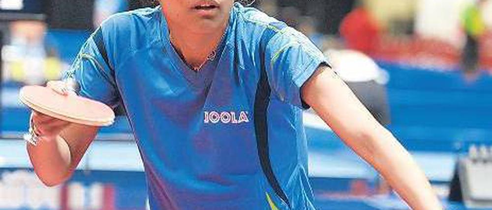 Exotin am Tisch. Rheann Chung aus Trinidad zählt zu den weniger ambitionierten, aber lernbegierigen WM-Teilnehmern. Foto: dapd