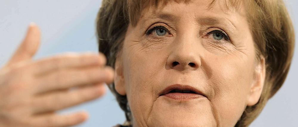 Sie wehrt sich gegen Kritiker: Kanzlerin Merkel will das Betreuungsgeld.