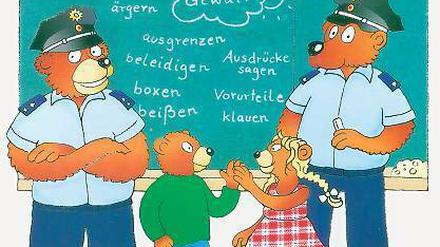Die Polizei will den Kindern spielerisch vermitteln, was Gewalt bedeutet - und wie man sich dagegen wehren kann.