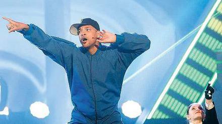 Entertainer. Will Smith ist nicht nur Schauspieler, sondern auch  Sänger. Bei der Verleihung des „Kids Choice Awards“ in den USA stellte er beide Talente unter Beweis. Foto: Reuters