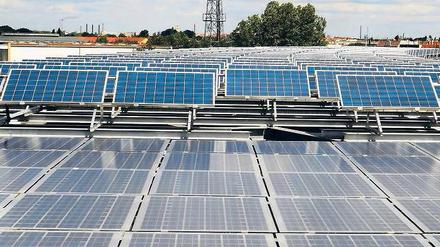 Gekauft. Microsol will fast alle Standorte und Mitarbeiter von Solon übernehmen – auch die Zentrale in Berlin-Adlershof, wo diese Module auf dem Dach stehen.