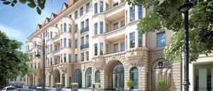Neuer Glanz für das Baudenkmal. Haus Cumberland am Ku'damm wird derzeit umgebaut, vorne entstehen Läden und im hinteren Teil Wohnungen.