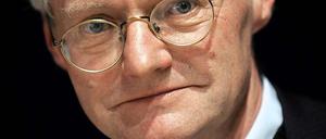 André Brie ist Mitglied der Linken und Abgeordneter im Europaparlament. Das Foto wurde aufgenommen in Essen während des Europa-Parteitages der Partei.