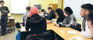 Die ersten Elftklässler der neuen Oberstufe am Campus Rütli bereiten sich aufs Abitur vor.