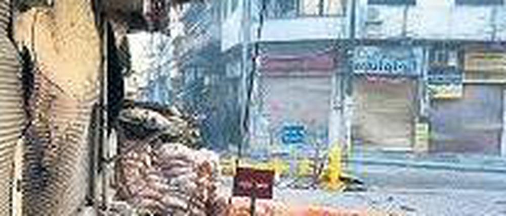 Alles kaputt. Straßenzug in Homs. Foto: AFP