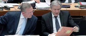 Henkel und Wowereit gemeinsam auf der Regierungsbank.
