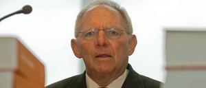 Bundesfinanzminister Wolfgang Schäuble